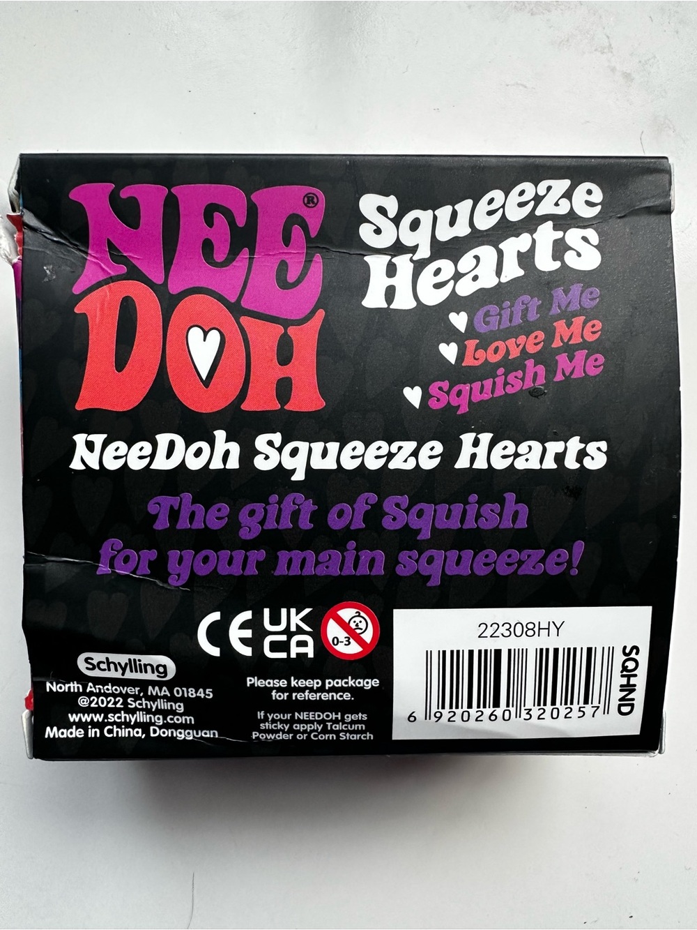 Nee doh Needoh Glitter Squeeze Hearts New in Box from Schylling